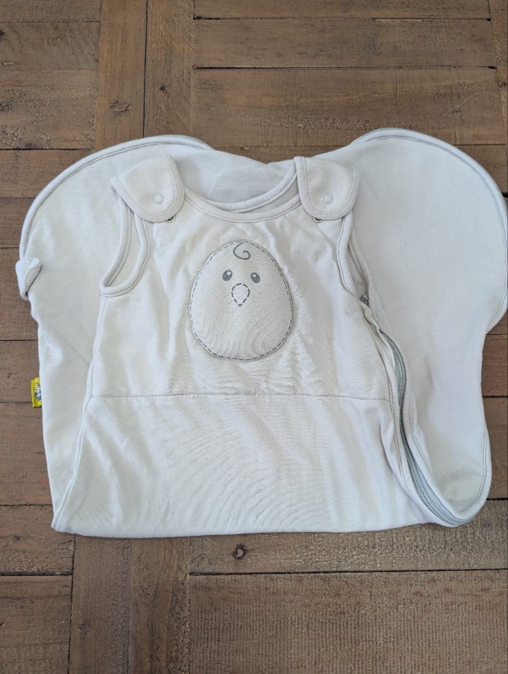 Nested bea  Cream/Grey Infant Sleep Sack, 3-15mo